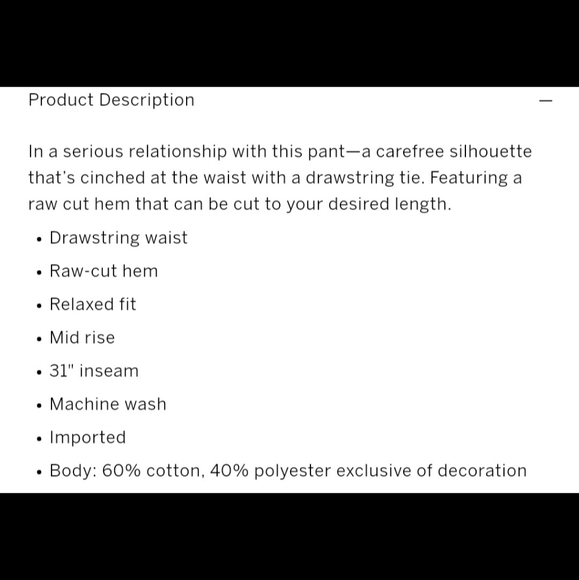 🦋Victoria's Secret Essential Boyfriend Pants (M) - Picture 6 of 6